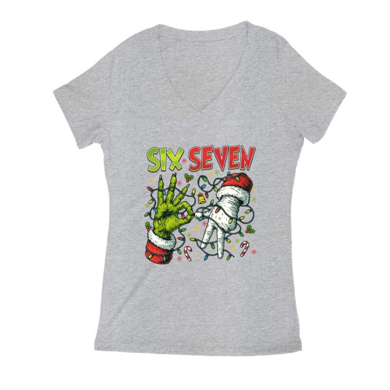 Six seven 67 Női V Kivágott póló