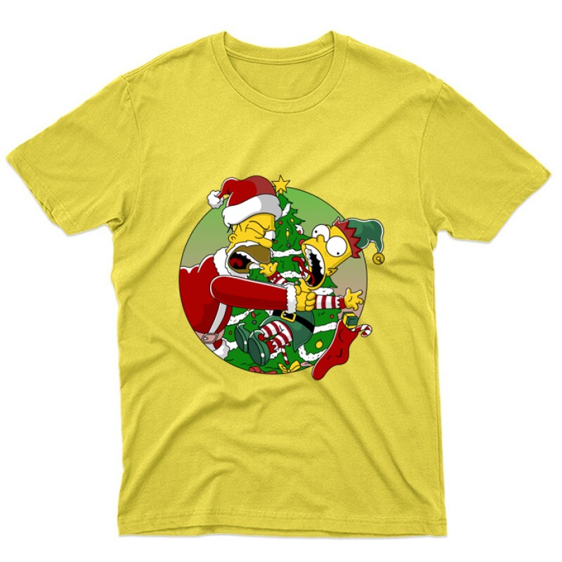 Családi karácsony Bart Simpson Unisex Póló