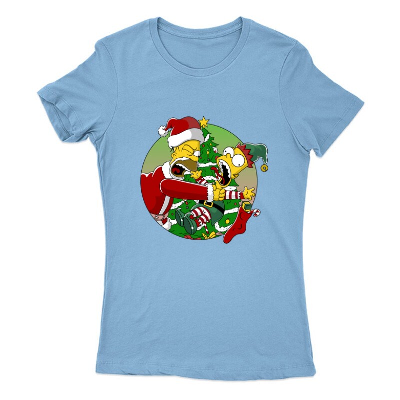 Családi karácsony Bart Simpson Női Póló