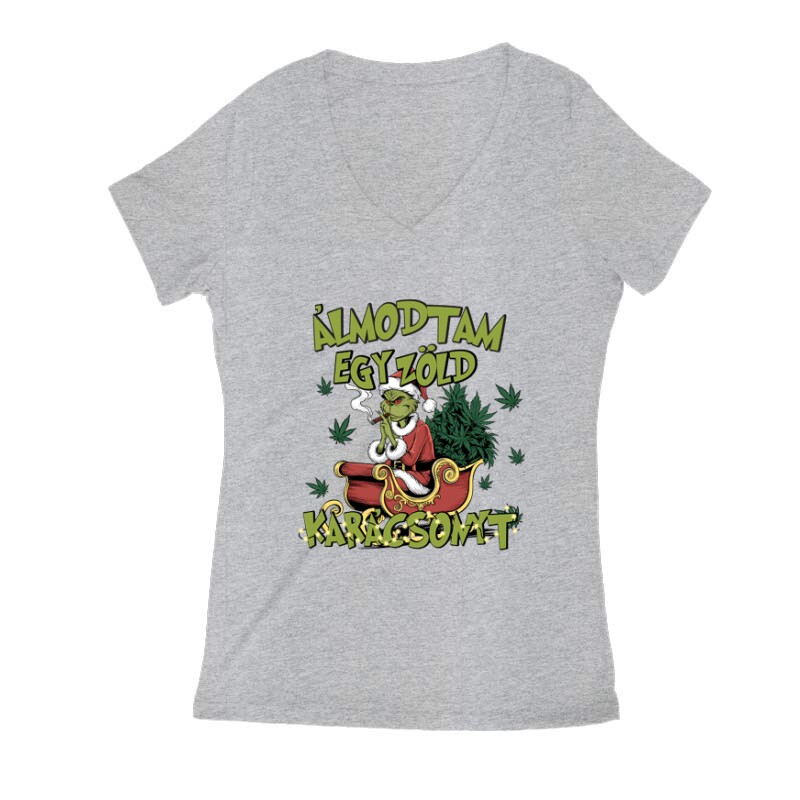 Álmodtam egy zöld karácsonyt Női V Kivágott póló