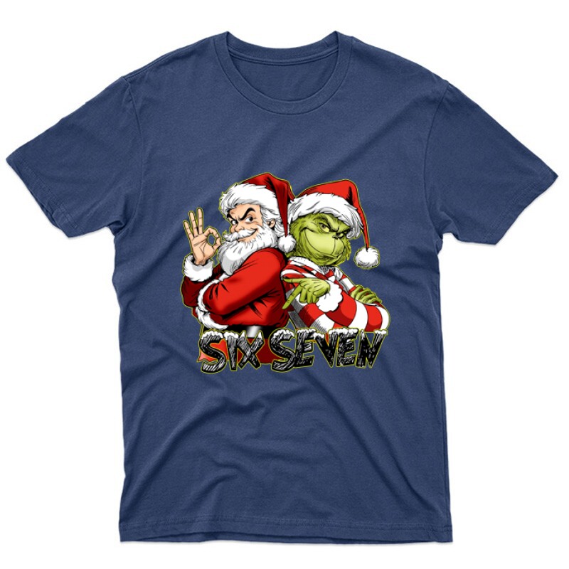 Six seven 67 grinch & Santa Claus Unisex Póló