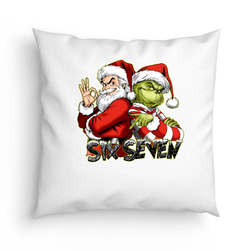 Six seven 67 grinch & Santa Claus Párna