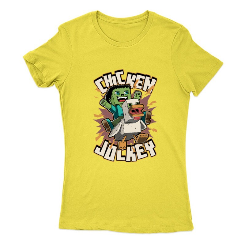 Chicken Jockey Minecraft Női Póló