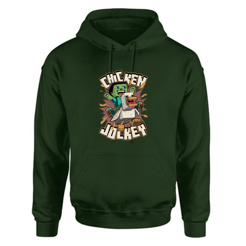 Chicken Jockey Minecraft Unisex Kapucnis Pulcsi
