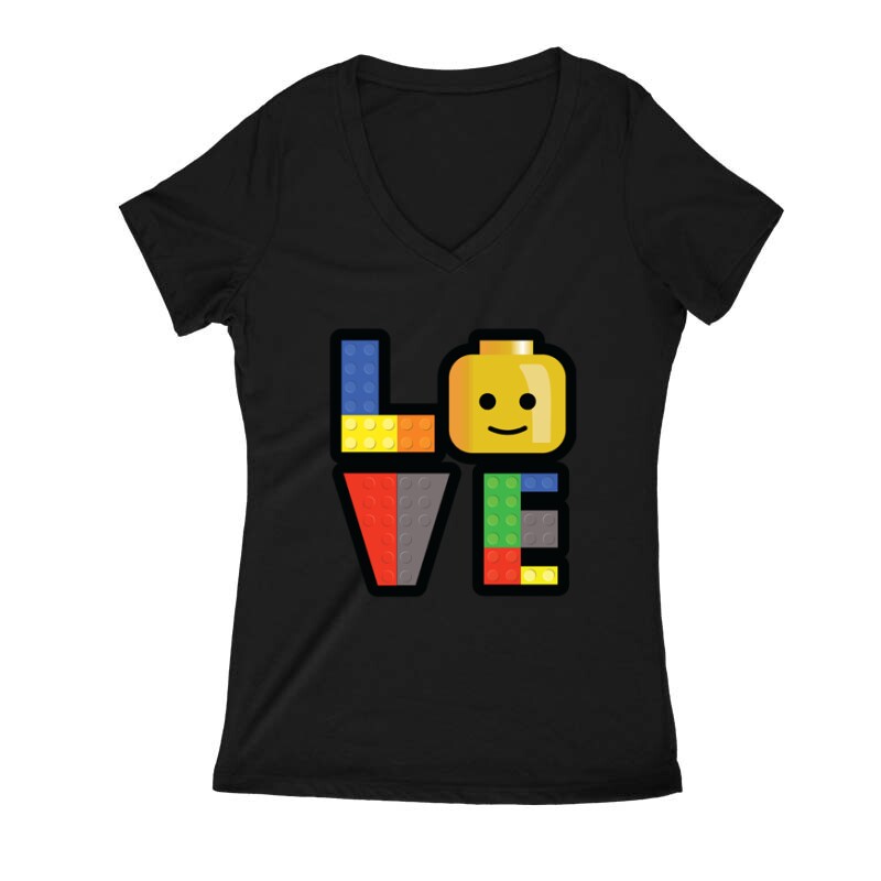 Lego Love Női V Kivágott póló