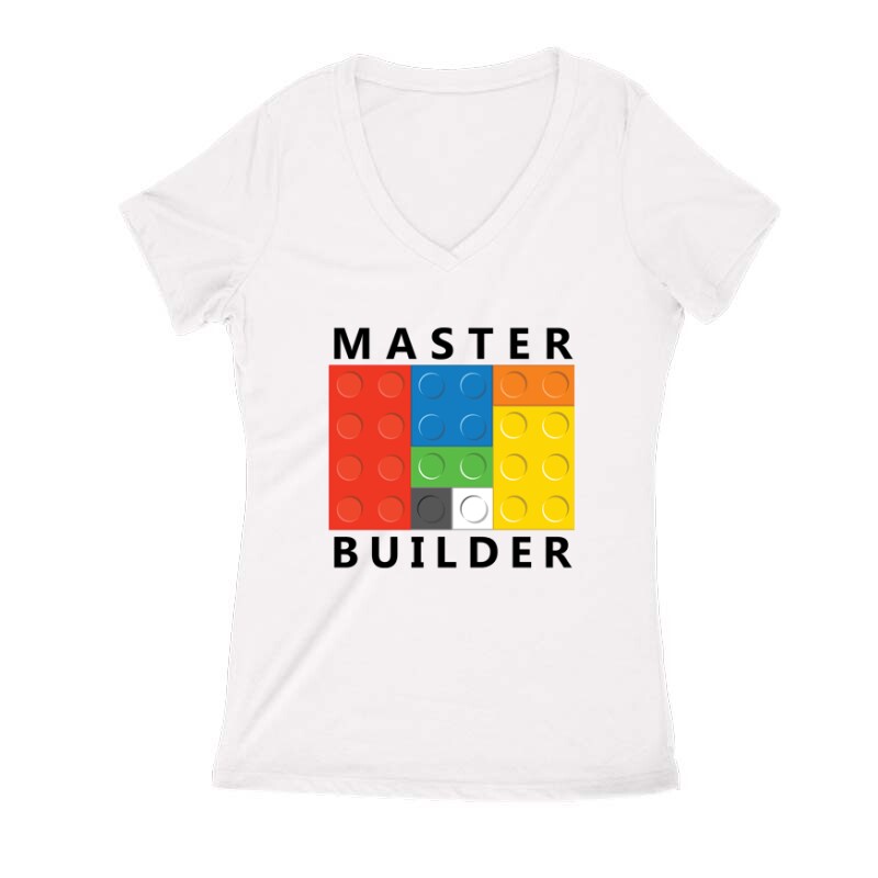 Master builder Női V Kivágott póló