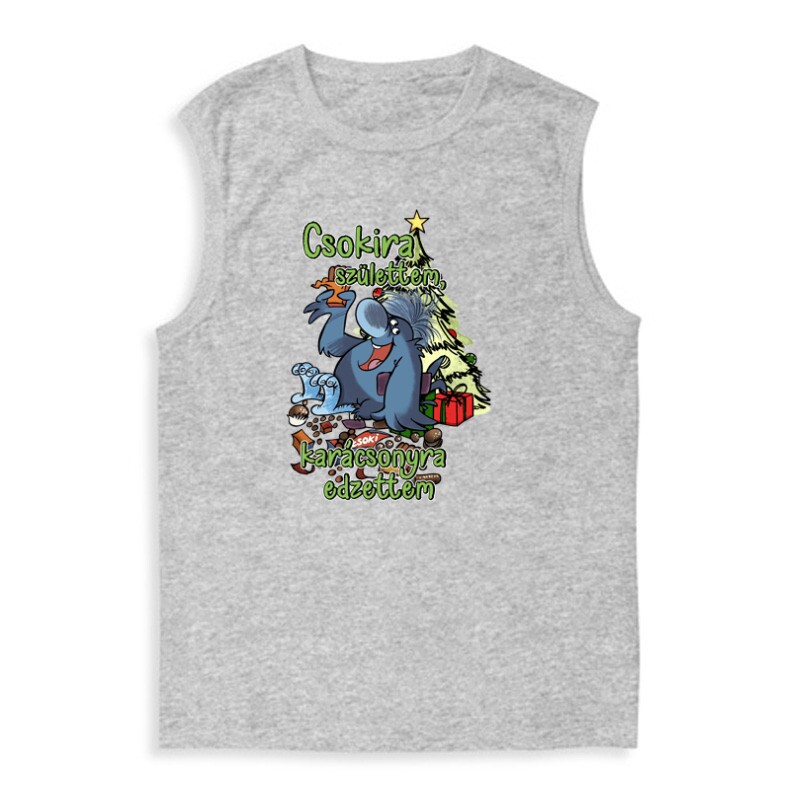 Csokira születtem karácsonyra edzettem Férfi Trikó