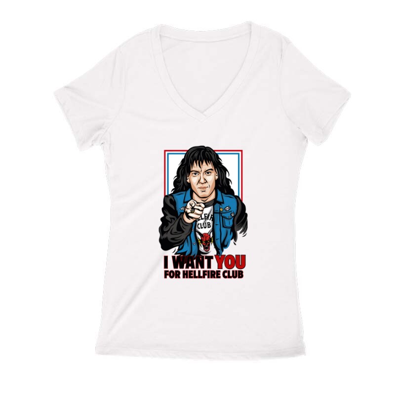 Eddie Hellfire Club Női V Kivágott póló