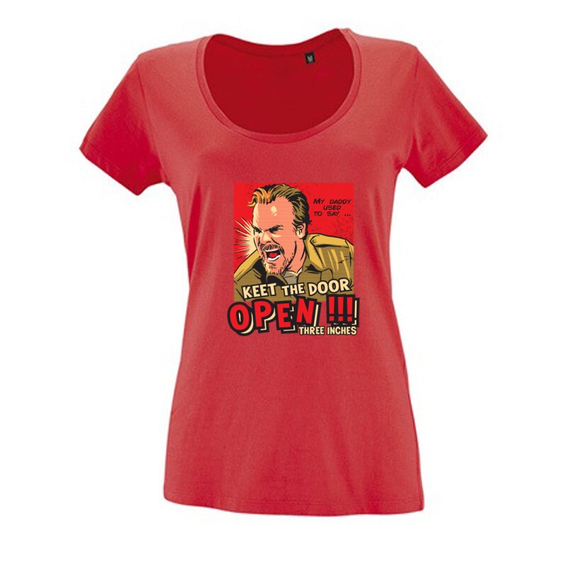 Keet the door open Női O Nyakú Póló