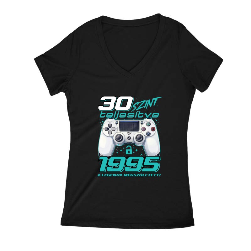Gamer Szülinapi Női V Kivágott póló