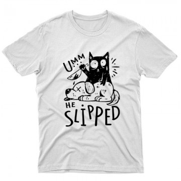 Umm.. He Slipped Unisex Póló