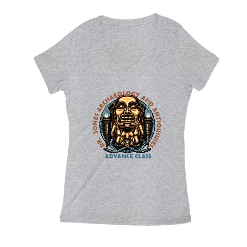 Dr. Jones' Archaeology Női V Kivágott póló