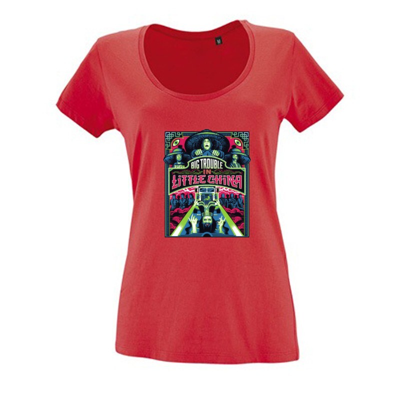 Nagy zűr kis Kínában poster 2 Női O Nyakú Póló