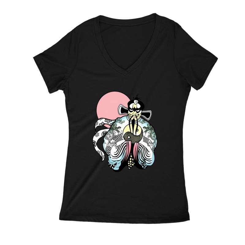 Jack Burton Fu Manchu Női V Kivágott póló