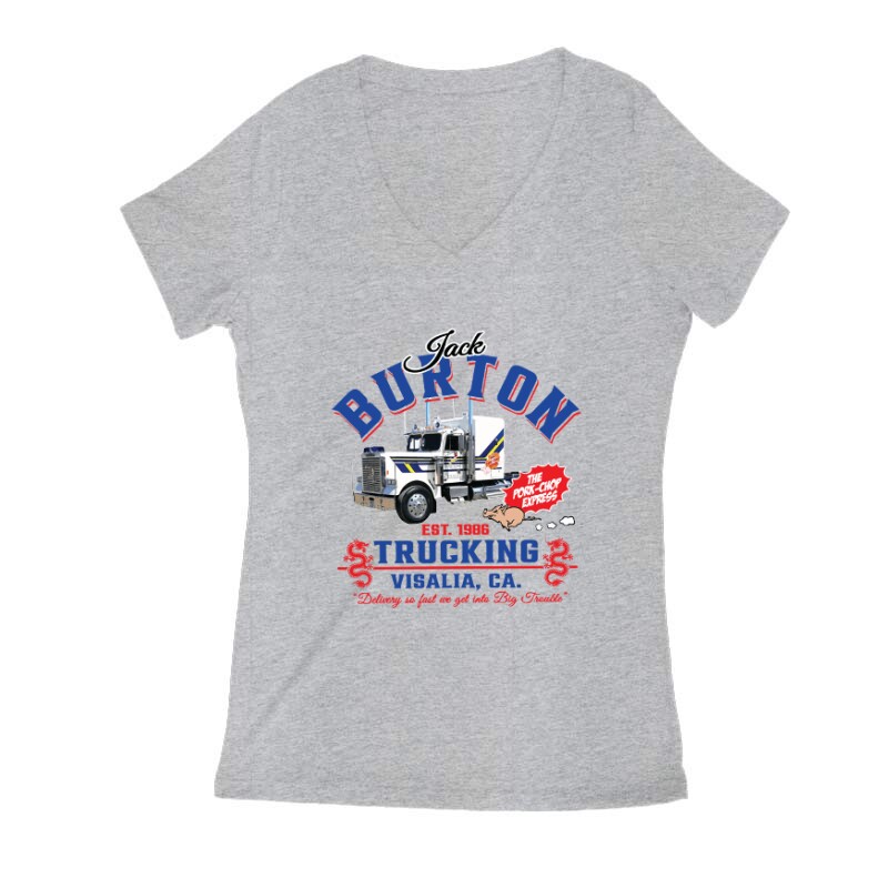 Jack Burton Trucking Visalia Női V Kivágott póló