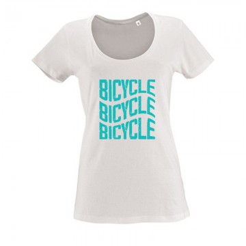 Bicycle wave Női O Nyakú Póló
