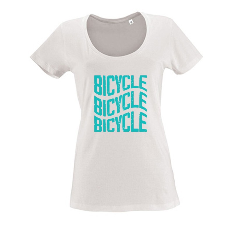 Bicycle wave Női O Nyakú Póló