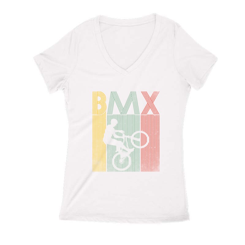 BMX retro Női V Kivágott póló