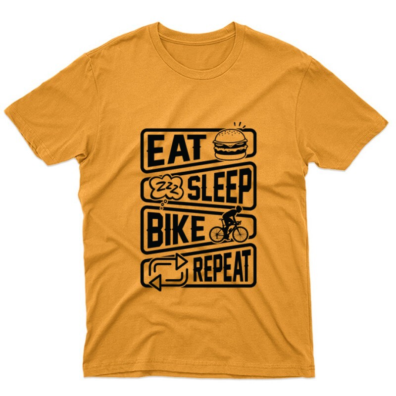 Eat sleep bike repeat Unisex Póló