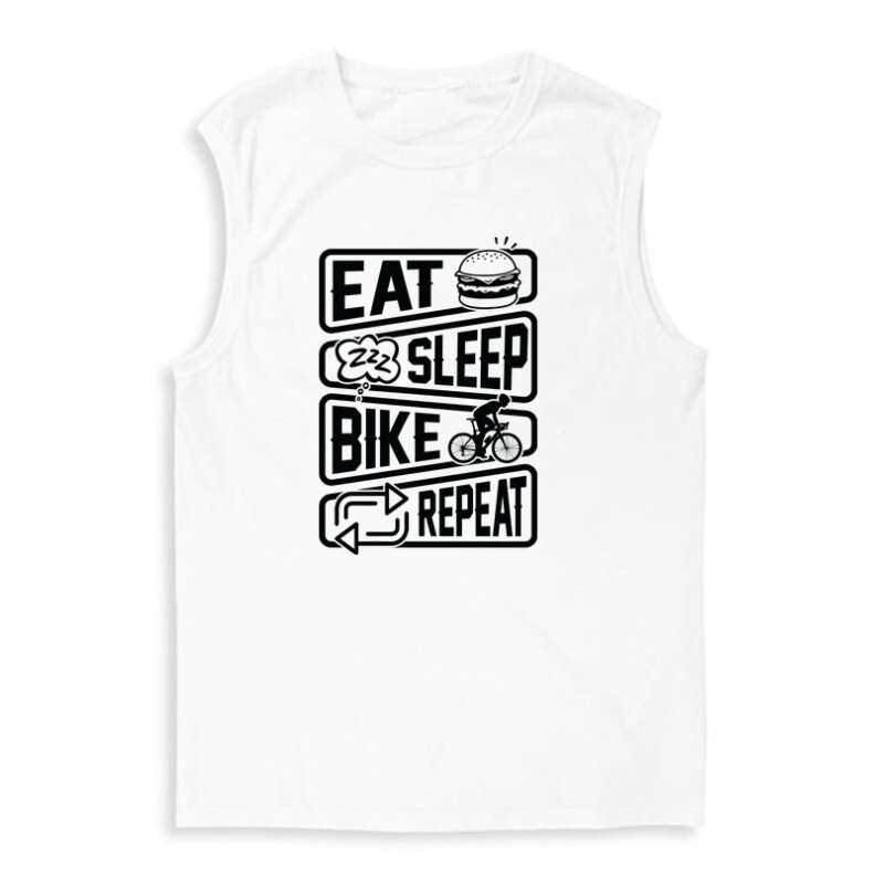 Eat sleep bike repeat Férfi Trikó