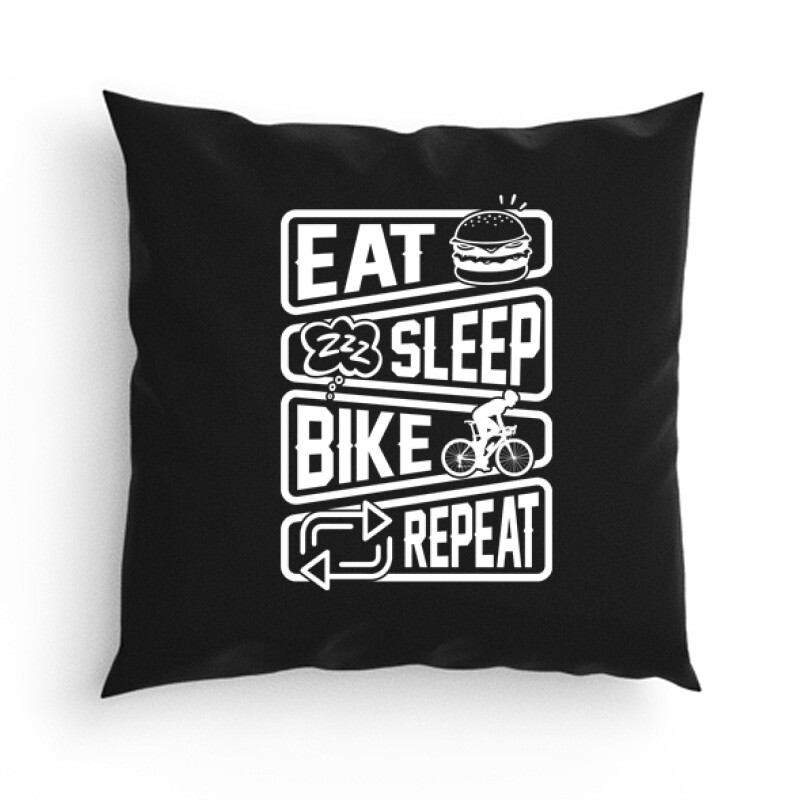 Eat sleep bike repeat Párna