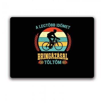 Legtöbb időt bringázással...