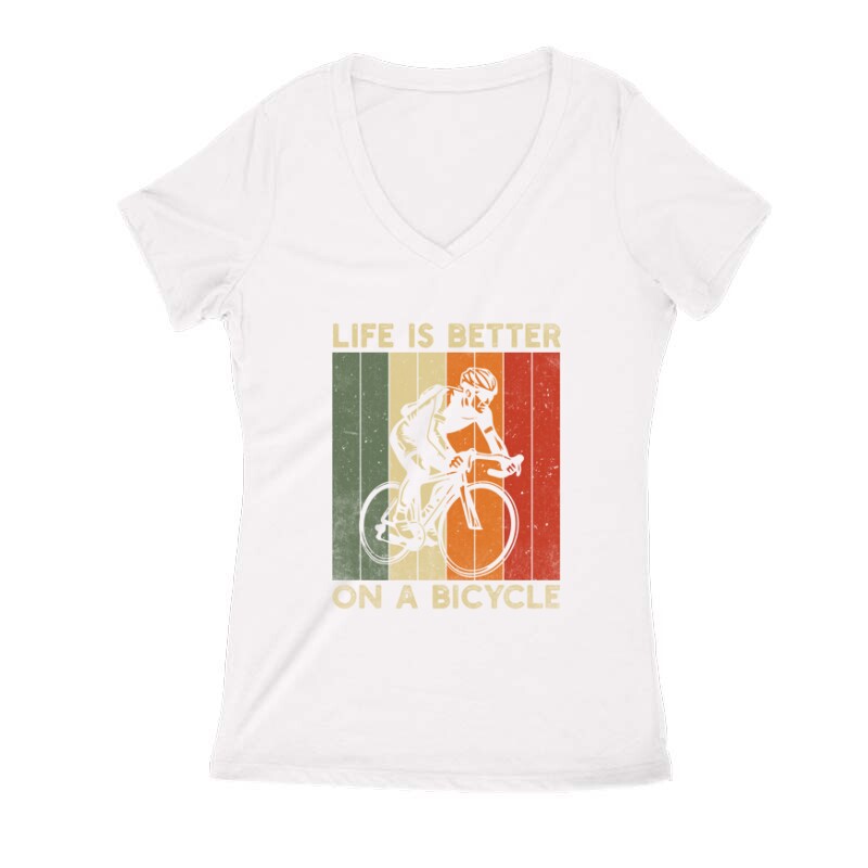 Life is better Női V Kivágott póló