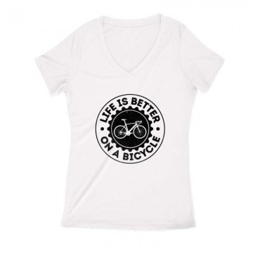 Life is better cycle Női V...