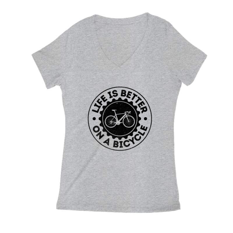 Life is better cycle Női V Kivágott póló