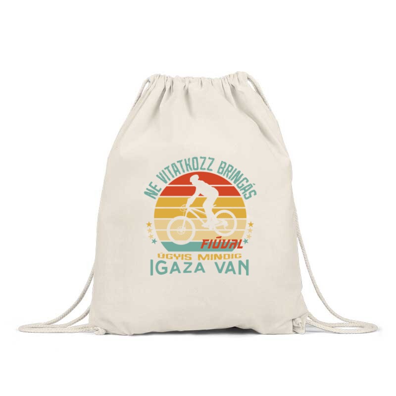 Ne vitatkozz bringás fiúval Hátizsák