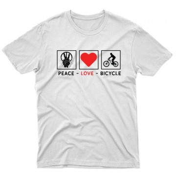 Peace love bicycle Unisex Póló