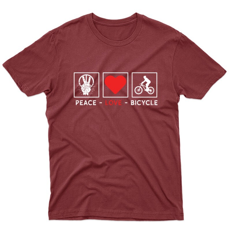 Peace love bicycle Unisex Póló