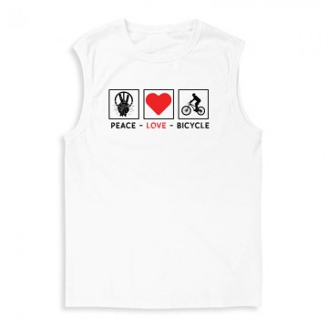 Peace love bicycle Férfi Trikó