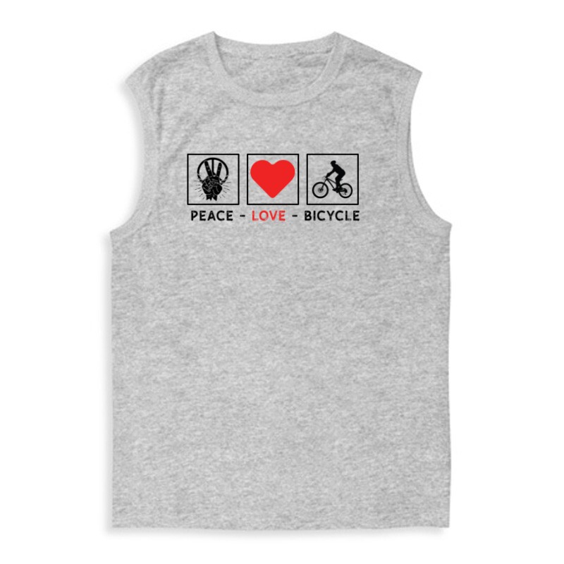Peace love bicycle Férfi Trikó