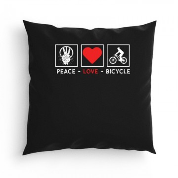 Peace love bicycle Párna