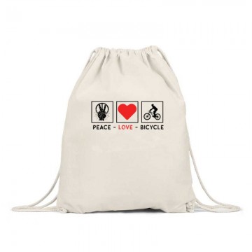 Peace love bicycle Hátizsák