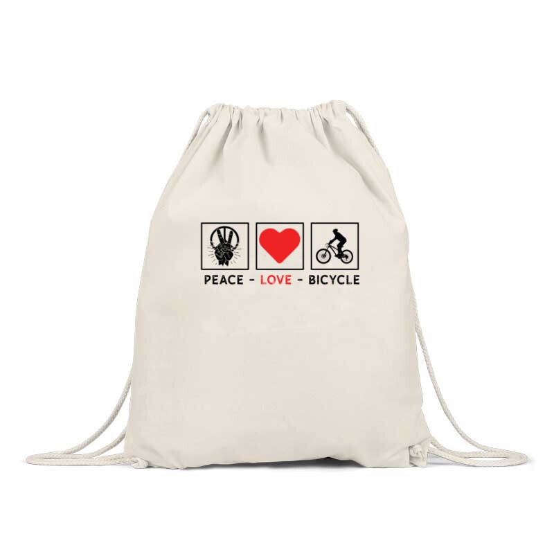 Peace love bicycle Hátizsák