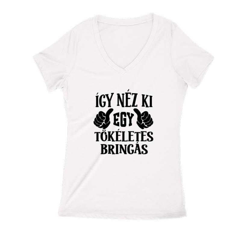 Így néz ki egy tökéletes bringás Női V Kivágott póló