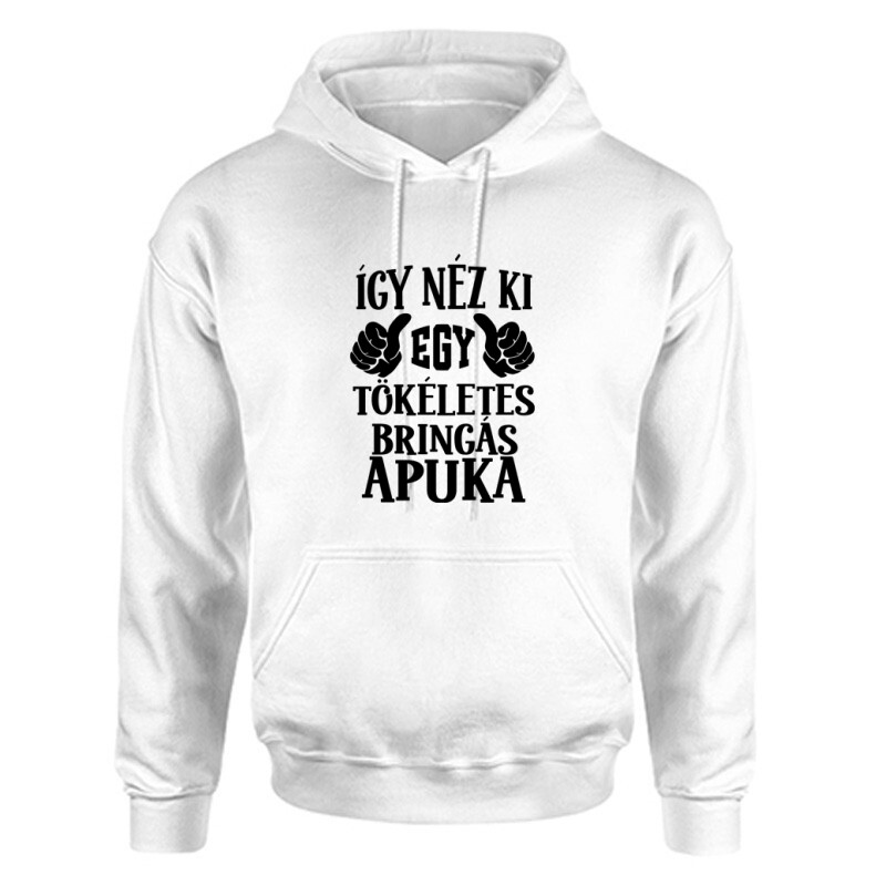 Így néz ki egy tökéletes bringás apuka Unisex Kapucnis Pulcsi