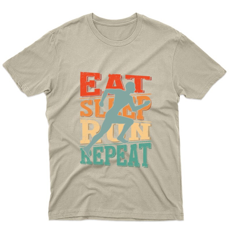 Eat sleep run repeat Unisex Póló