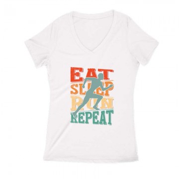 Eat sleep run repeat Női V...