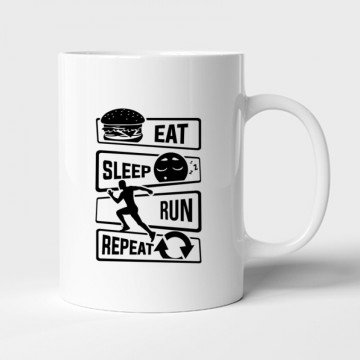 Eat sleep run repeat 2 Bögre