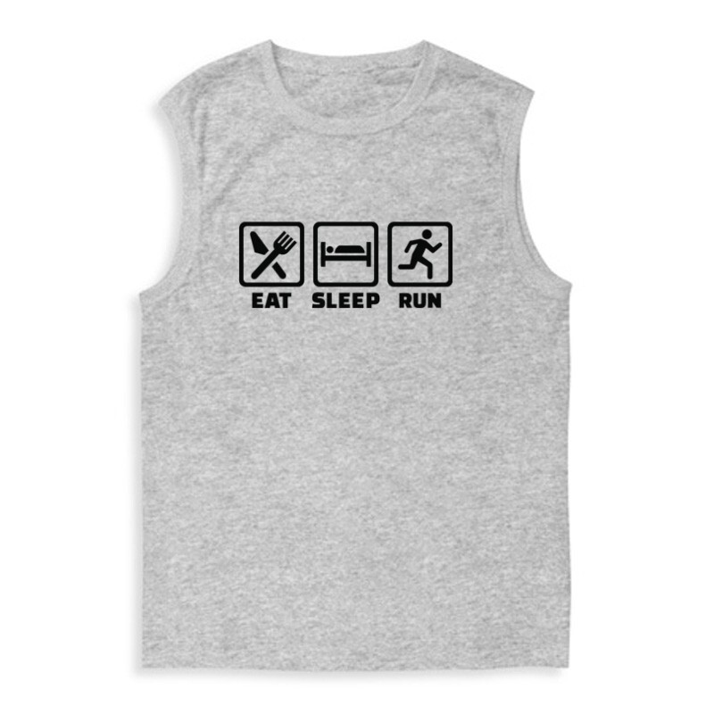 Eat sleep run repeat 3 Férfi Trikó