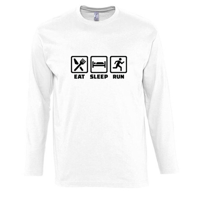 Eat sleep run repeat 3 Hosszú Ujjú Póló