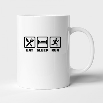 Eat sleep run repeat 3 Bögre