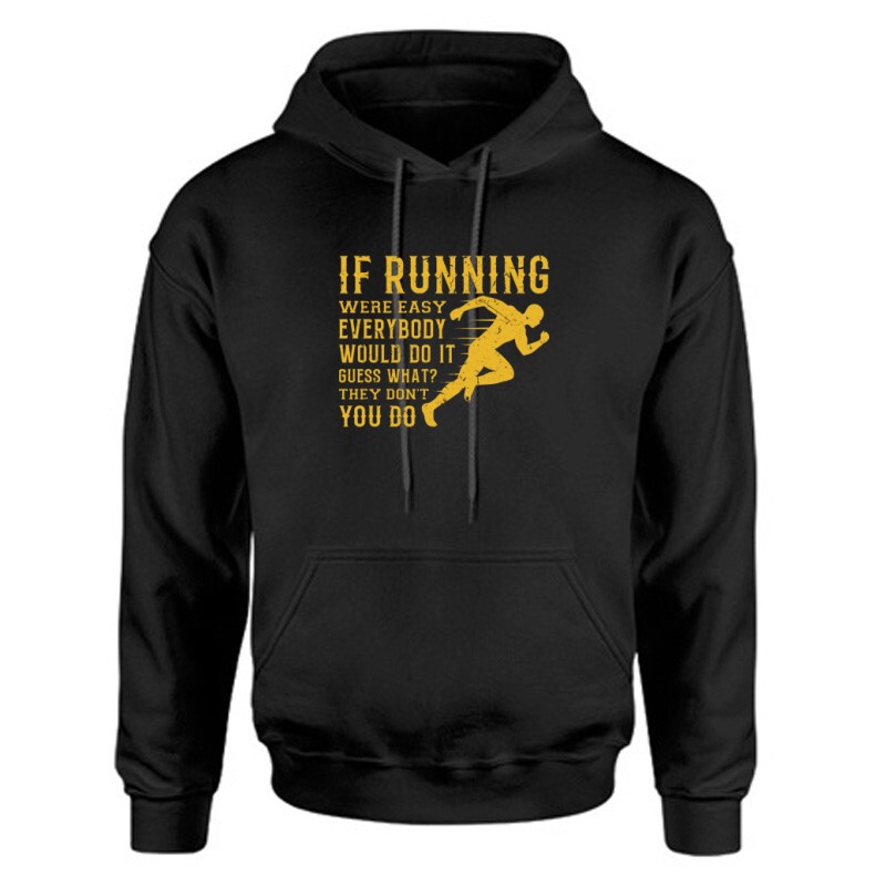 If running Unisex Kapucnis Pulcsi