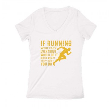 If running Női V Kivágott póló