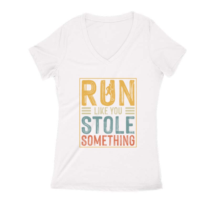 Run like you Női V Kivágott póló
