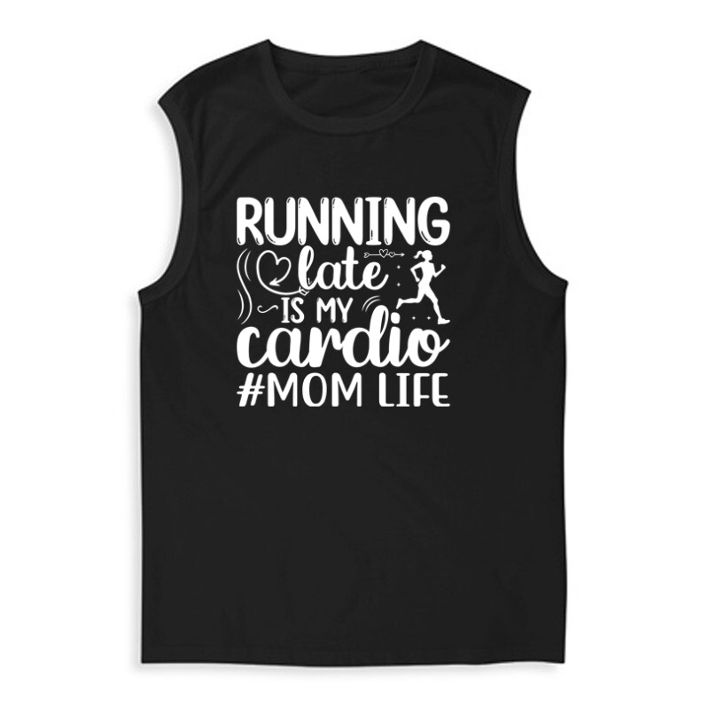 Running late is my cardio Férfi Trikó