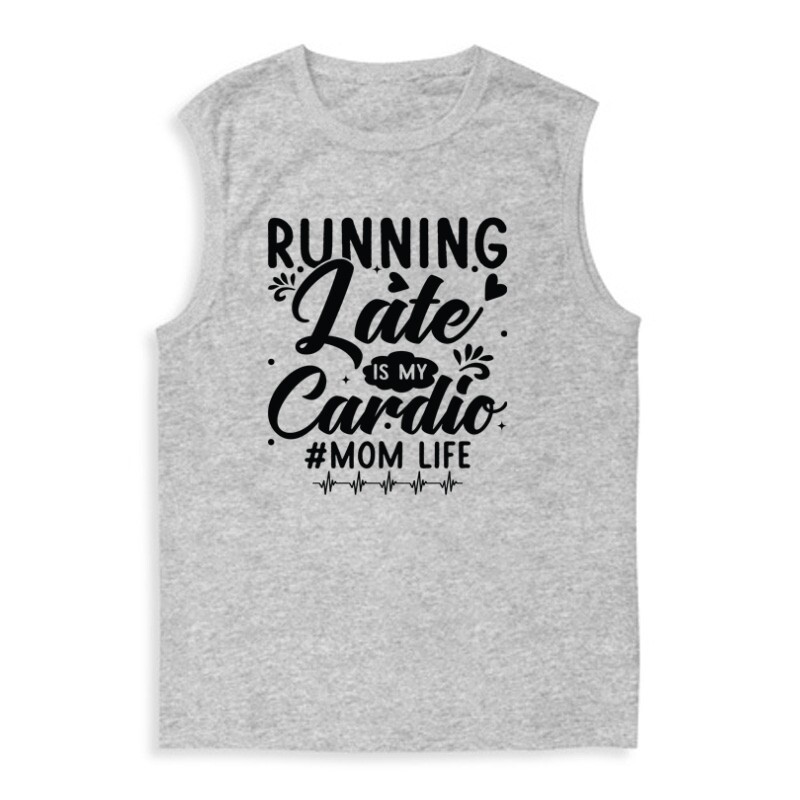 Running late is my cardio 2 Férfi Trikó